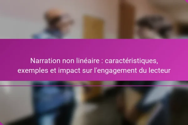 Narration non linéaire : caractéristiques, exemples et impact sur l’engagement du lecteur